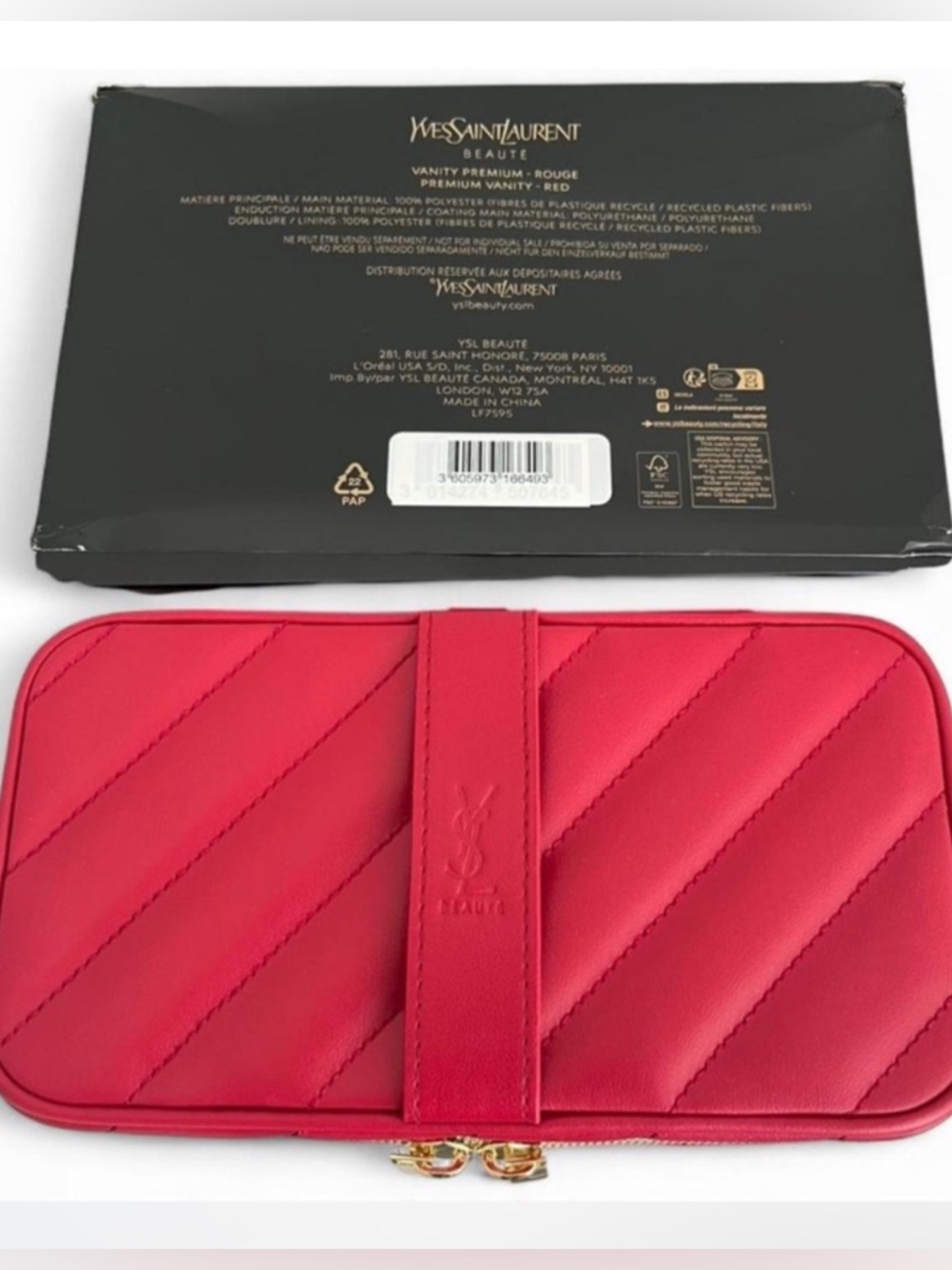 NEW Yves Saint Laurent Beauty QUILTED TRUNK VANITY CASE ⭐️ - Picture 12 of 13